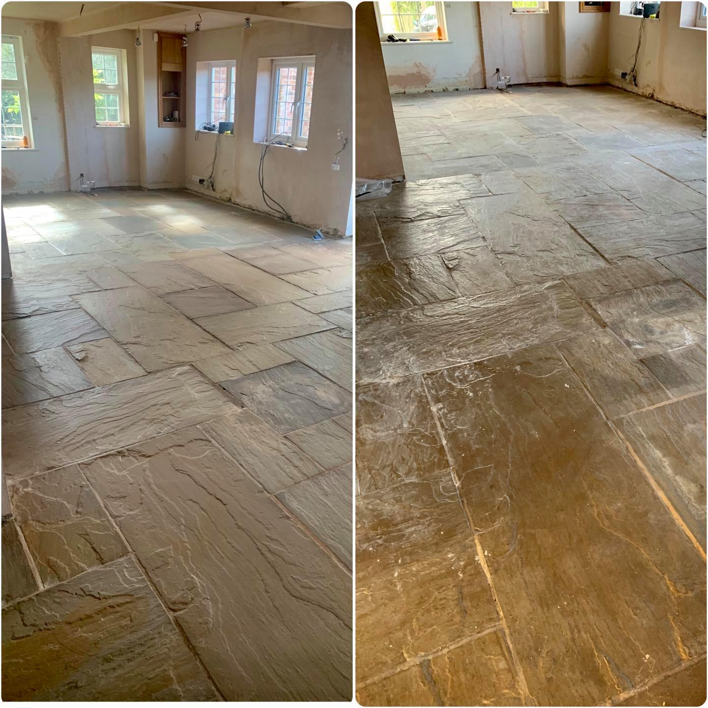 Hemmings Floor Restoration - Sandstone Floor Strip and Clean