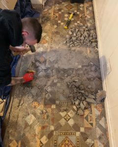 Hemmings Floor Restoration - Victorian Tile Concrete Removal