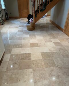 Hemmings Floor Restoration - deep clean, polish and seal of marble floor