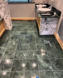 Hemmings Floor Restoration - marble floor in bathroom deep clean, seal and polish